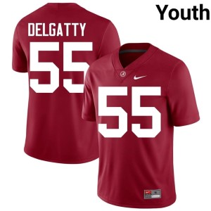Alumni #55 UA Youth College Football Crimson Racin Delgatty Jerseys 406890-442