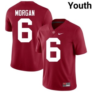 Game Alabama Crimson Tide #6 Crimson Youth Red Morgan College Football Jersey 939884-249