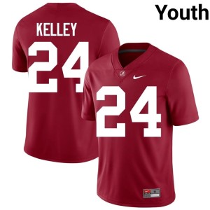 Limited Crimson #24 Go Bama College Football Youth Rihyael Kelley Jersey 200147-166