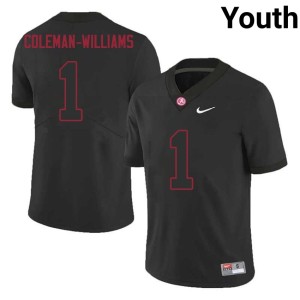 Game #1 College Football Ryan Coleman-Williams Youth Black Bama Jersey 927176-101