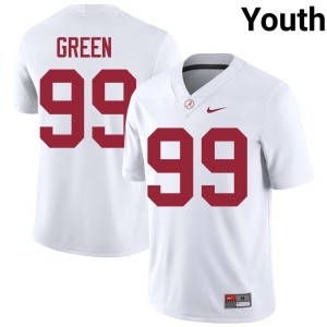 2026-27 Terrance Green Roll Tide College Football Youth White #99 Jersey 492532-718
