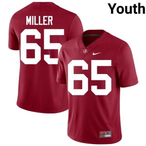 2026 #65 Tyrell Miller UA Crimson Youth College Football Jersey 637726-995